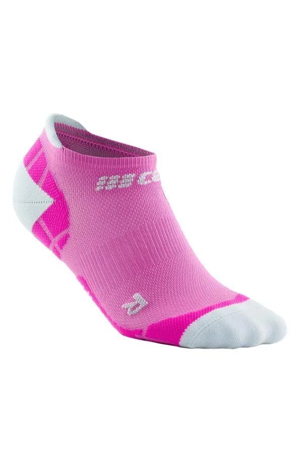 CEP CEP - Ultralight Compression Socks No Show Electric Pink/Light Grey Women